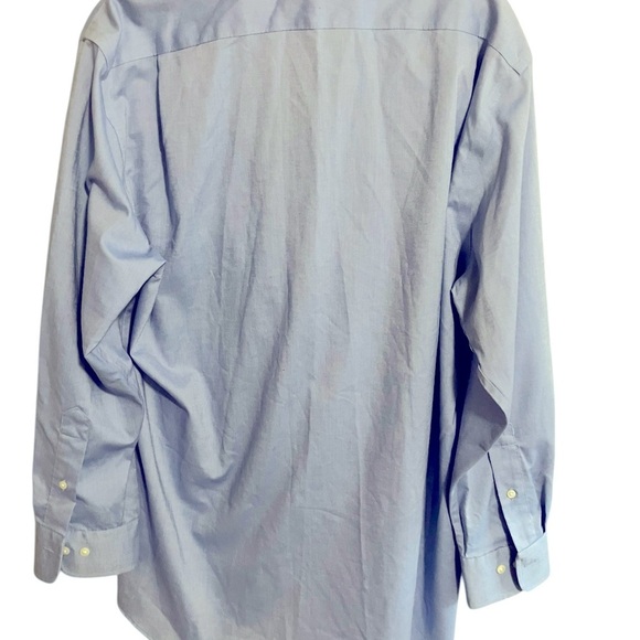Lauren Ralph Lauren Black Label Mens Blue Dress Shirt SlimFit NoIron 161/2 32/33 - Picture 3 of 7
